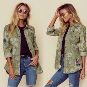 Spell & Gypsy Collective Eden Camo Army Jacket EUC